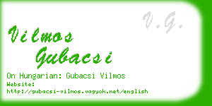 vilmos gubacsi business card